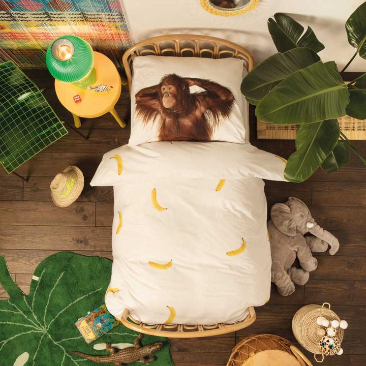 Produktbild Snurk Bettwäsche Affe und Bananen 135 x 200