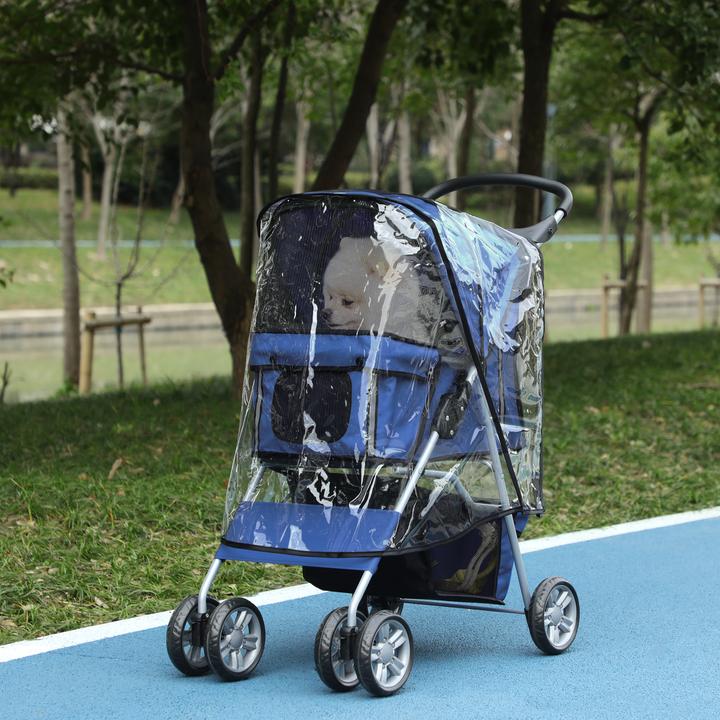 Image du produit PawHut Poussette pour chien avec housse de pluie (Chien, Pliable)