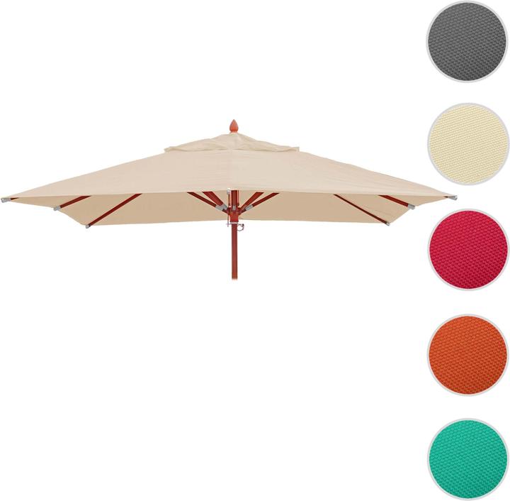 Produktbild Mendler Bezug für Gastronomie Holz-Sonnenschirm, Sonnenschirmbezug Ersatzbezug, eckig 3x3m Polyester 3kg - c (3 m)