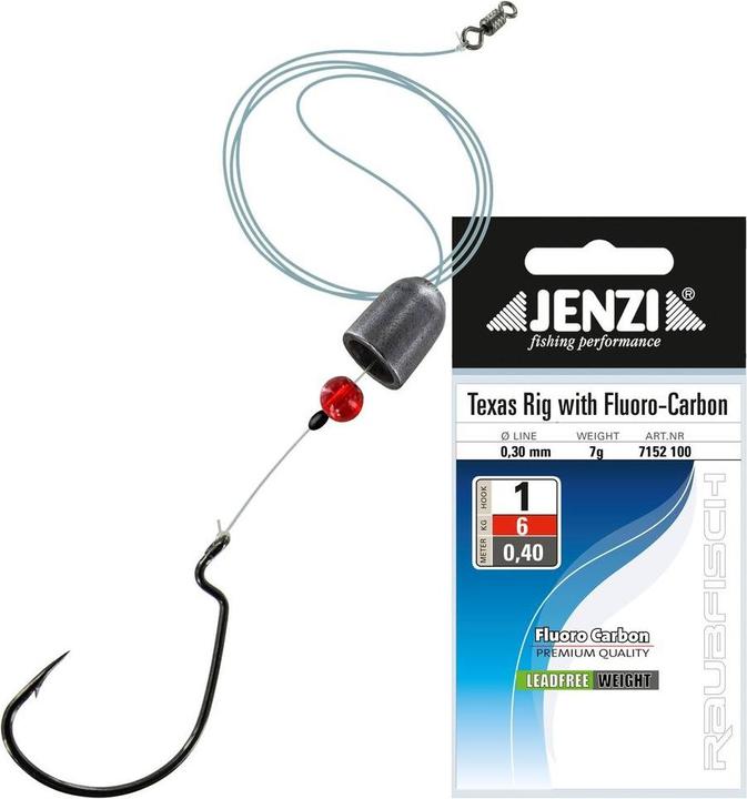 Actual product image Jenzi Texas Rig Fluorocarbon