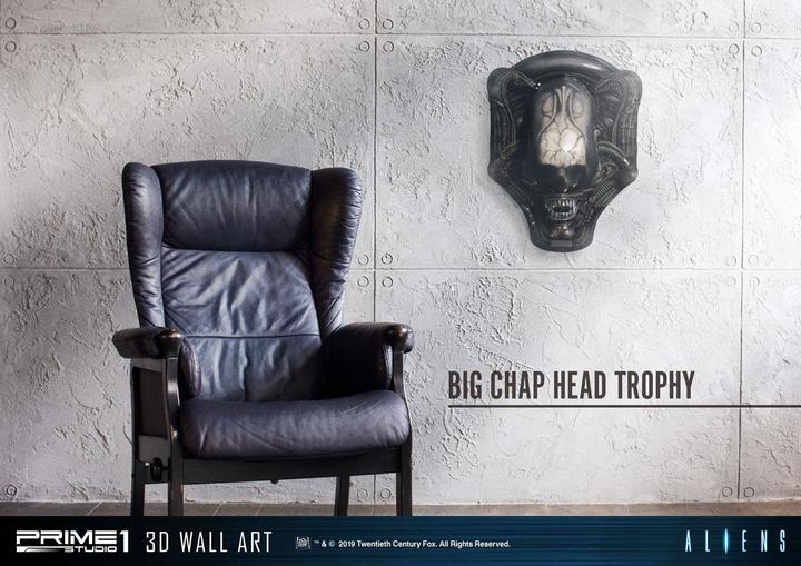 Actual product image Prime 1 Studio Alien plaque murale 3D Big Chap Head Trophy 58 cm