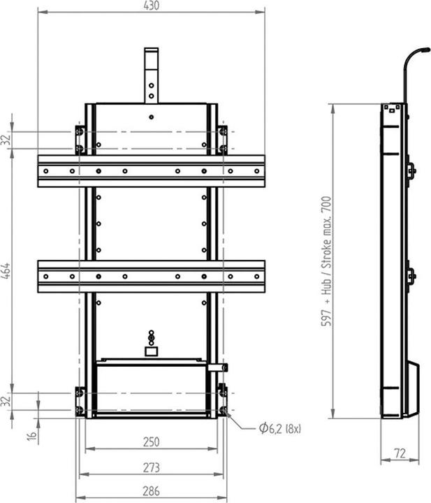 Image du produit Werkstarck Ascenseur TV (Plafond, 37", 20 kg)