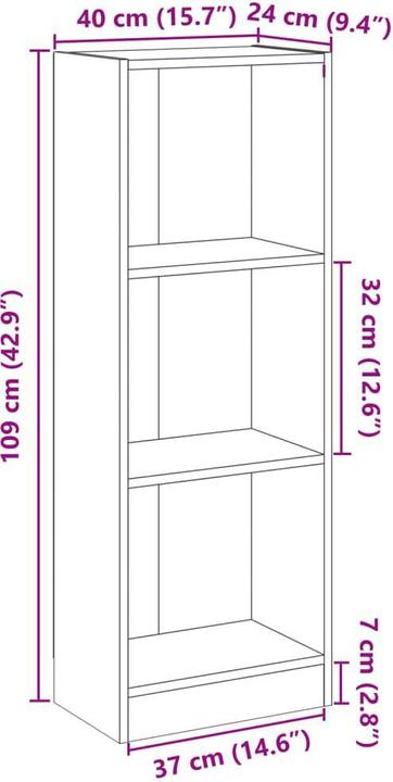 Actual product image VidaXL Grange (40 x 24 x 108 cm)