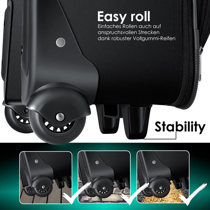 Actual product image Kesser Suitcase set (60 l, Hand luggage (up to 50 litres), M (50 - 90l), L (90 - 115l))