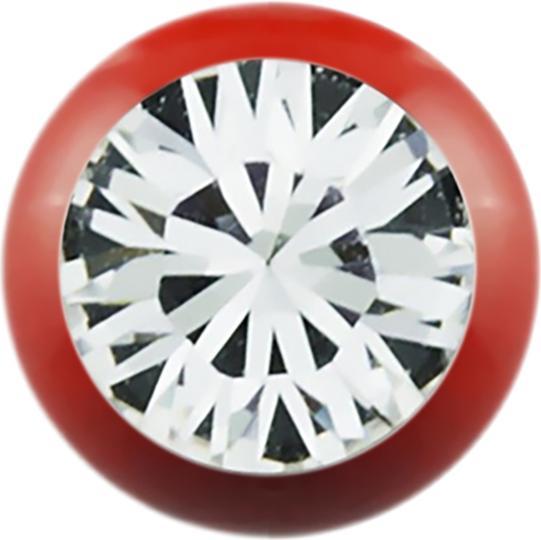 Image du produit Star Piercing Micro Boule Fire Red avec Swarovski argenté (sans laiton, Acier chirurgical 316L)