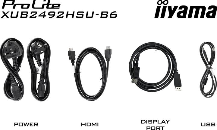 Produktbild iiyama ProLite XUB2492HSU-B6 (1920 x 1080 Pixel, 23.80")