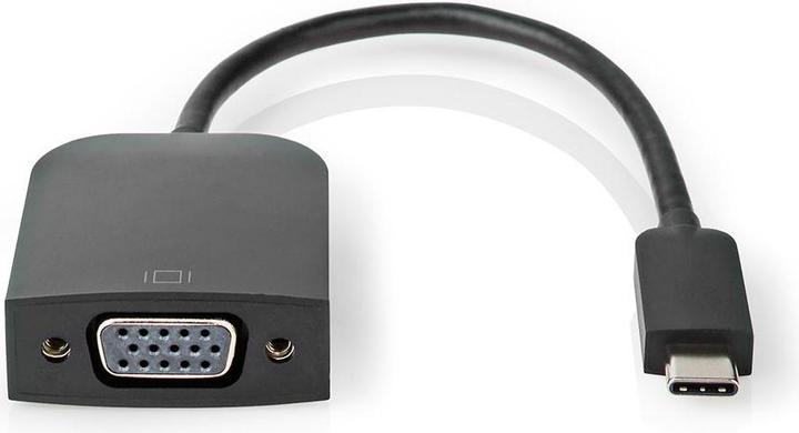 Immagine prodotto Nedis Adattatore USB USB 3.2 Gen 1 USB-CT Maschio VGA Femmina 5 Gbps 0,20 m Rotondo PVC nichelato Nero P (USB, 20 cm)