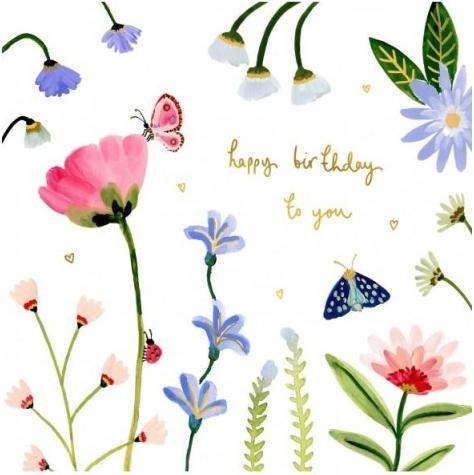 Image du produit Louise Mulgrew Carte de voeux Joyeux anniversaire - Fleurs - par