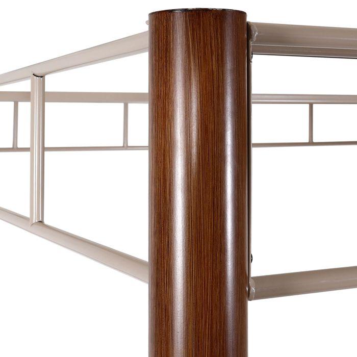 Produktbild Mendler Pergola HWC-L42, stabiles 7cm-Metall-Gestell 3x3m Bambus-Optik, taupe-braun (290 cm, 290 cm)