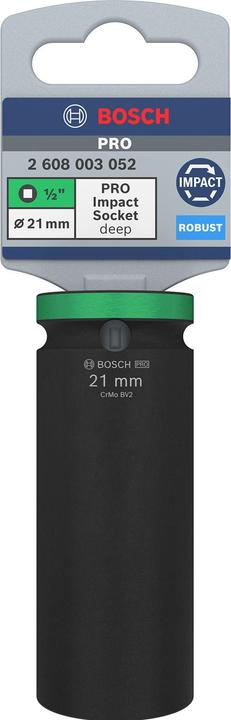 Actual product image Bosch Professional Zubehör PRO Impact socket, 1/2", 21 mm, deep (21 mm)