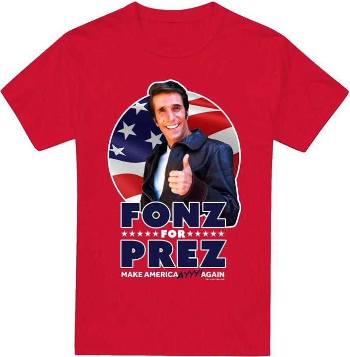Image du produit Happy Days - T-shirt FONZ FOR PREZ - Homme (L)
