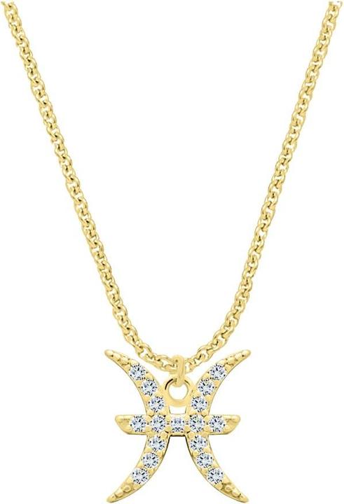 Produktbild Candy Halskette Sternzeichen Fische, 925 Sterling Silber, vergoldet (925 Sterling Silber, 18k vergoldet, 42 - 45 cm)