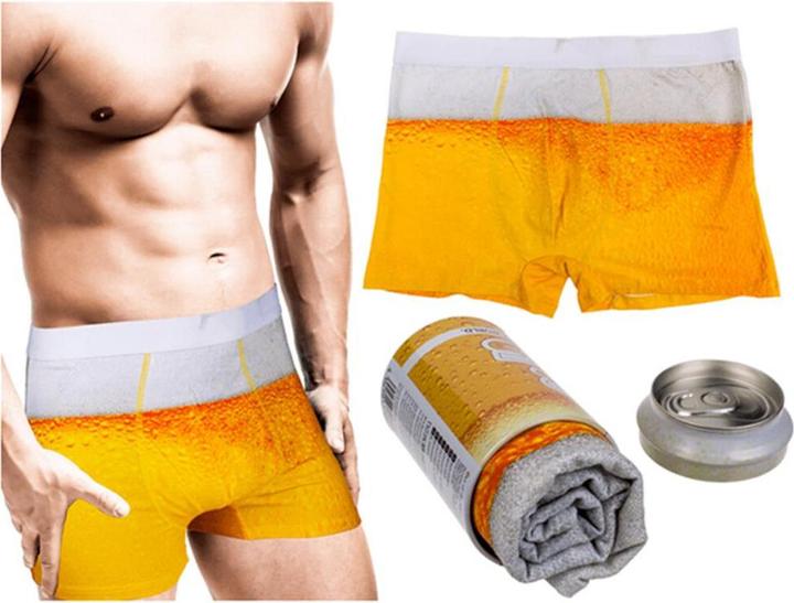 Sombo Bier Boxershorts in Bierdose (L, XL, 6er Pack)