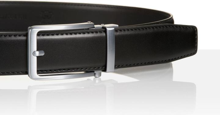 Actual product image Monti Leather belt STANFORD 3.5 cm wide, automatic buckle, infinitely variable (100)