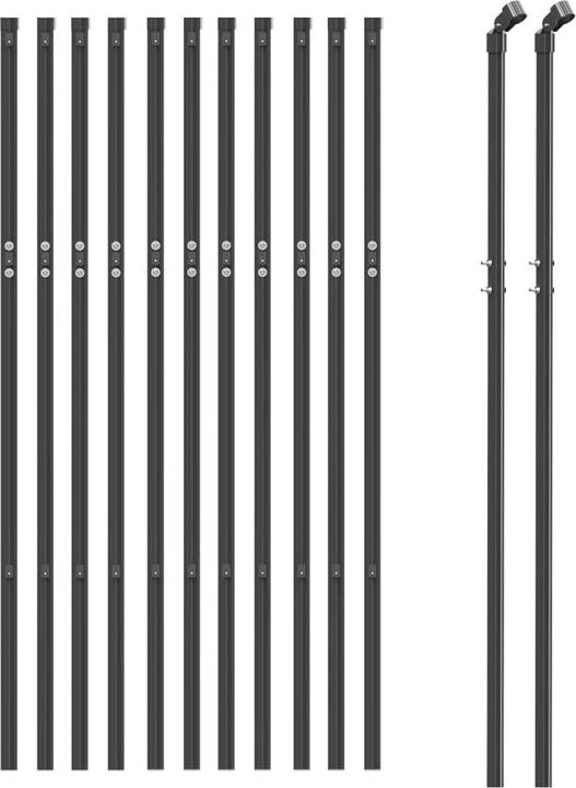 Actual product image VidaXL Maschendrahtzaun Anthrazit 0,8x25 m Verzinkter Stahl