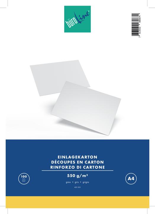 Image du produit BüroLine Carton d'insertion pour A4 (210 x 297 mm, 100 x)