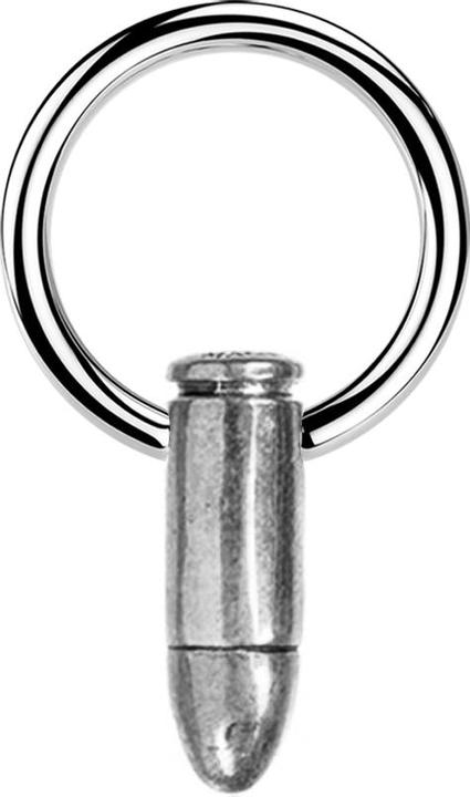 Star Piercing Micro Closure Ring silber Patrone silber (Messing, Chirurgenstahl 316L)