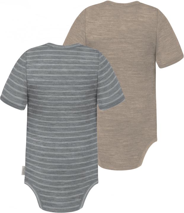 Actual product image Normani Set of 2 baby merino bodysuit short sleeves "Tauranga" - 9293 (98)