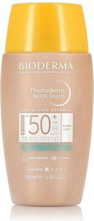 Actual product image Bioderma Photoderm Nude Touch Mineral SPF50+ claire (Sun cream face, SPF 50, 40 ml)