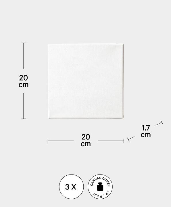 Immagine prodotto I Am Creative Telaio per barella 3-set BASIC (20 x 20 cm)