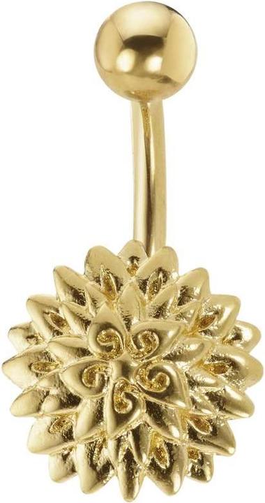 Bijouteria Bauchpiercing (PVD Beschichtung (goldfarbig), Chirurgenstahl 316L, Messing rhodiniert)