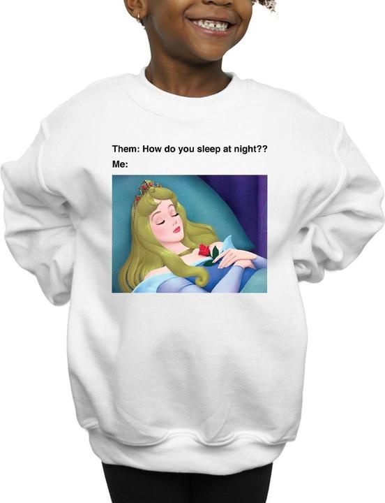 Actual product image Disney Girls Sleeping Beauty Meme Sweatshirt (116)