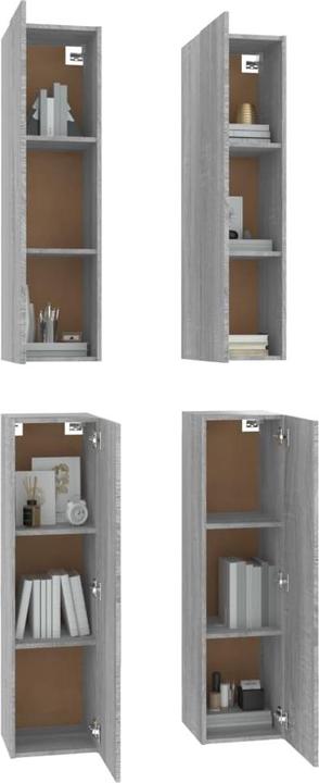 Immagine prodotto VidaXL TV-Schränke 4 Stk. Grau Sonoma 30,5x30x110 cm (30,5 x 30 x 110 cm)