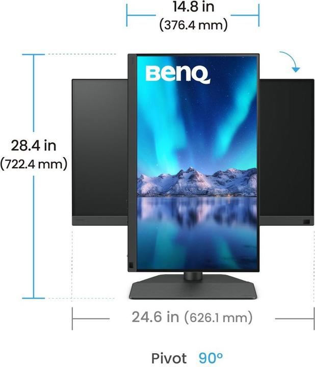 Immagine prodotto BenQ 61,2cm SW242Q 16:10 DP/HDMI/DVI gr.lift/piv. WUXGA (2560 x 1600 pixel, 24.10")