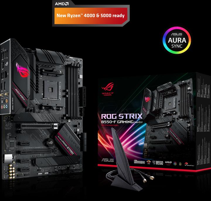 Actual product image ASUS ROG STRIX B550-F GAMING WI-FI (AM4, AMD B550, ATX)
