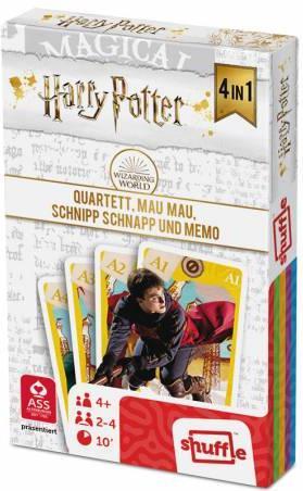 Produktbild ASS Altenburg 22584064 - Harry Potter - Quartett 4 in 1, Kartenspiel, für 2-4 Spieler, ab 4 Jahren (Deutsch)