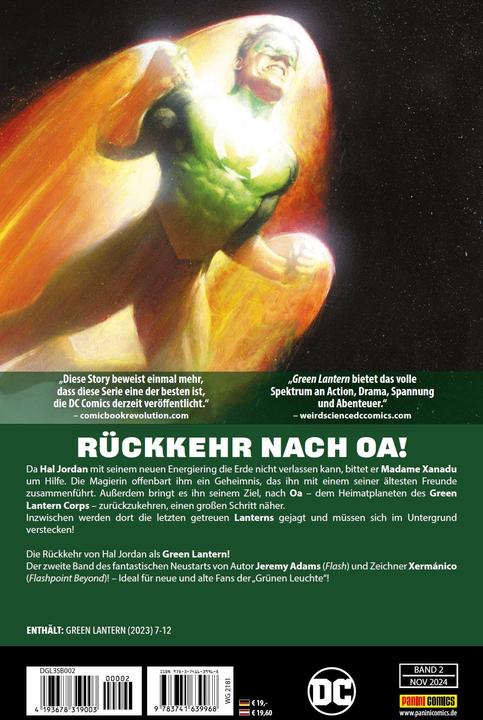 Produktbild Panini Green Lantern: Dawn of DC (Deutsch, Jeremy Adams, Amancay Nahuelpan, Xermánico, 2024)