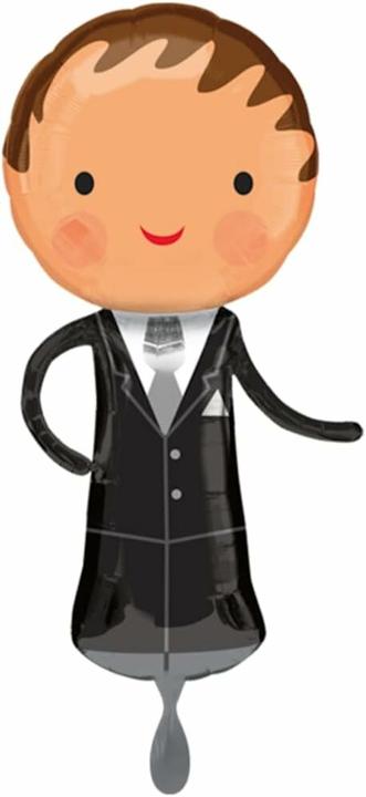 Immagine prodotto Magni 3123701 - Palloncino in foil SuperShape Sposo, 48 x 101 cm, Palloncino, Matrimonio (5 x)