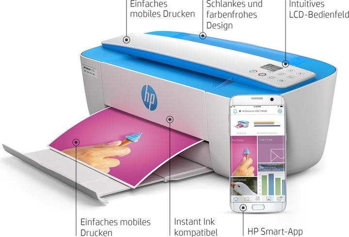 Actual product image HP DeskJet 3750 (Ink, Colour)