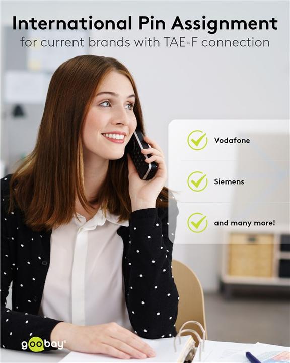 Produktbild Goobay Telefonverlängerungskabel