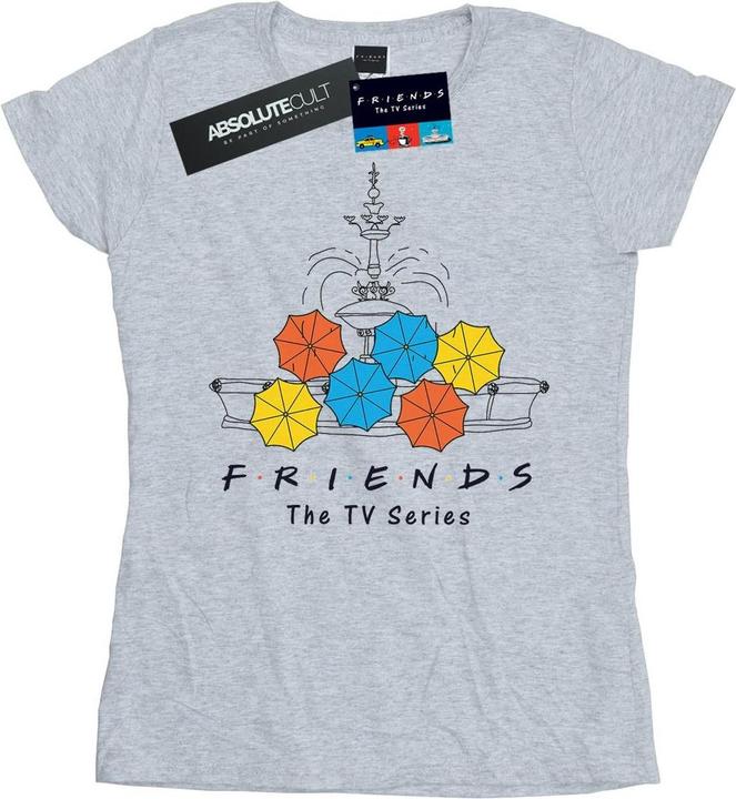Friends Fountain And Umbrellas TShirt (L)