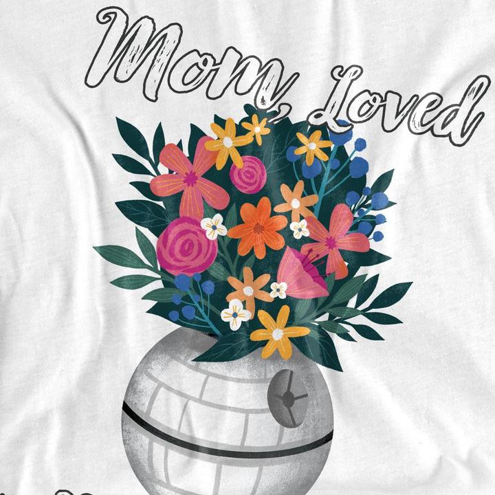 Actual product image Star Wars Unisex Adult Mom Loved To The Death Star Mothers Day T-Shirt (S)