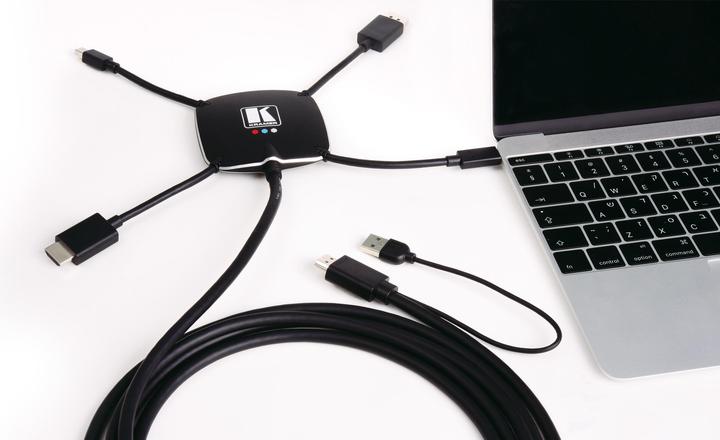 Produktbild Adapterkabel aktiv K-SPIDER (3 m, DisplayPort, HDMI, USB Typ C)