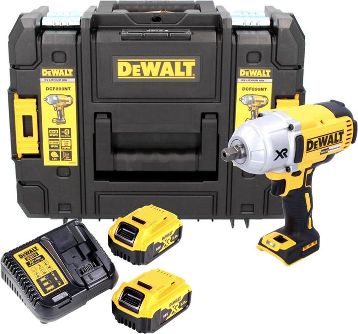 Productafbeelding DeWalt DCF 899 P2 Accu Slagmoersleutel 18V 950Nm Borstelloze Kogelvergrendeling + 2x Accu 5.0Ah + Lader (Oplaadbare batterij)