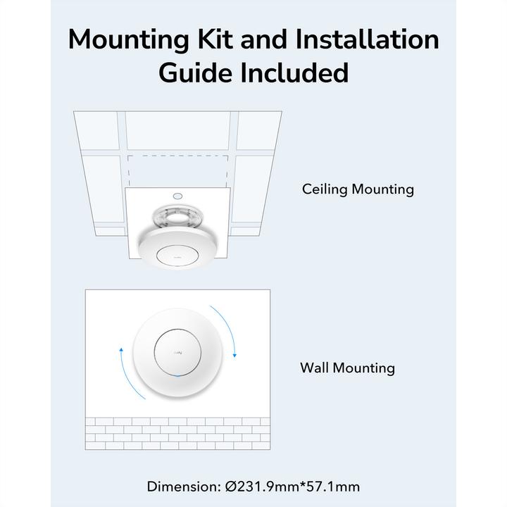 Actual product image Cudy AP1300 Gigabit AC1200 Access Point (867 Mbit/s)