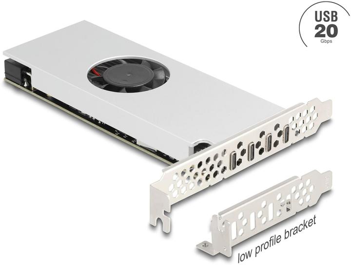 Produktbild Delock PCI Express x16 Karte zu 4 x USB 20 Gbps USB Type-C Q