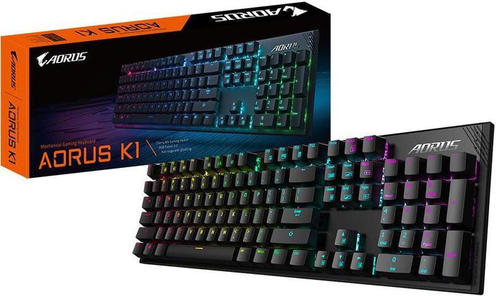 Image du produit Gigabyte AORUS K1, Clavier de jeu mécanique, RGB LED lighting, EN, Noir, avec câble (ING. Int., Filaire)