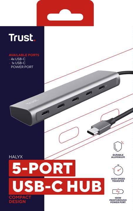 Actual product image Trust Halyx (USB-C, 5 Ports)