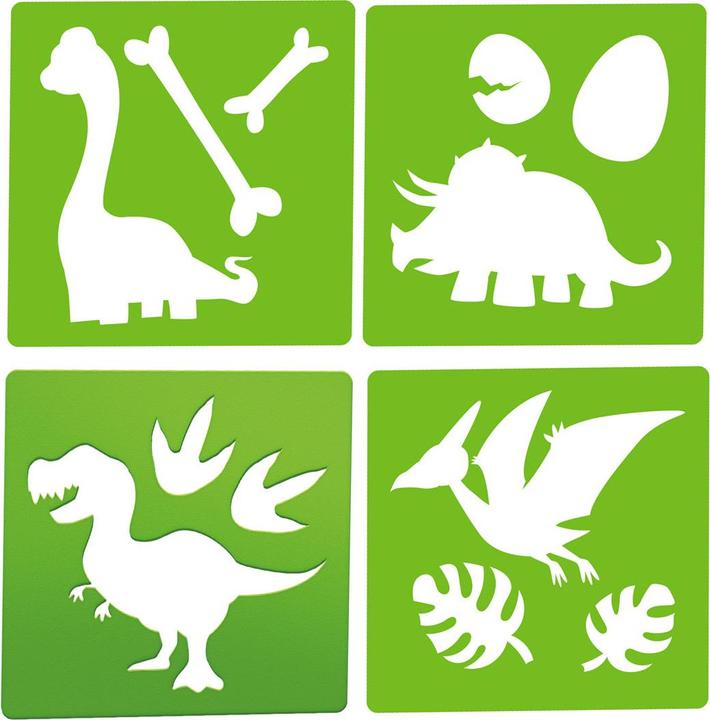Immagine prodotto Toi-Toys World of Dinosaurs gesso stradale Dino con sagome, 10 pezzi.