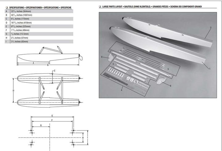 Actual product image Hangar 9 Float set for 1/5 models