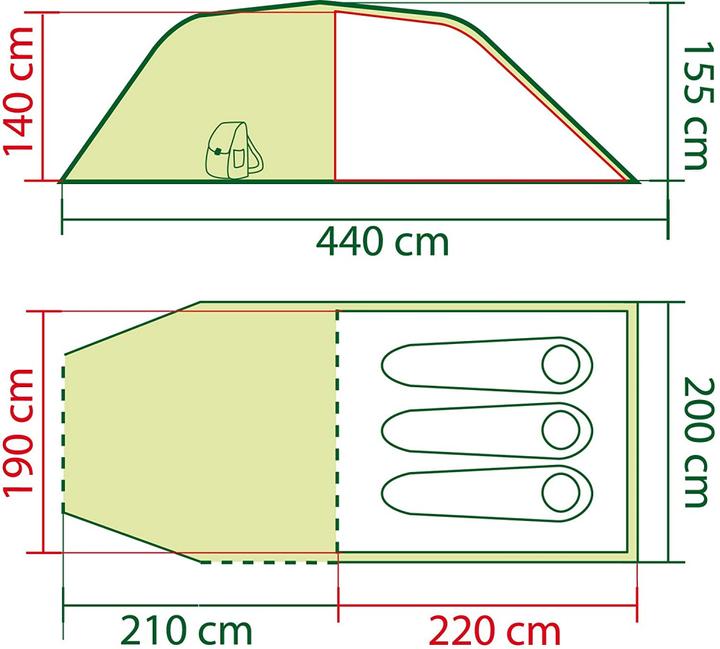 Immagine prodotto Coleman Linea costiera 3 Plus (Tenda a tunnel, 7 kg, 3 persone)