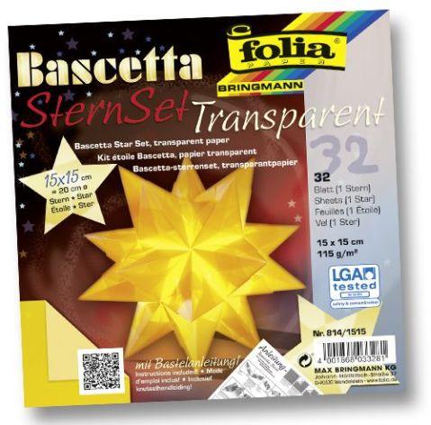 Image du produit Folia Dépliants Bascetta-étoile midi jaune (32 x)