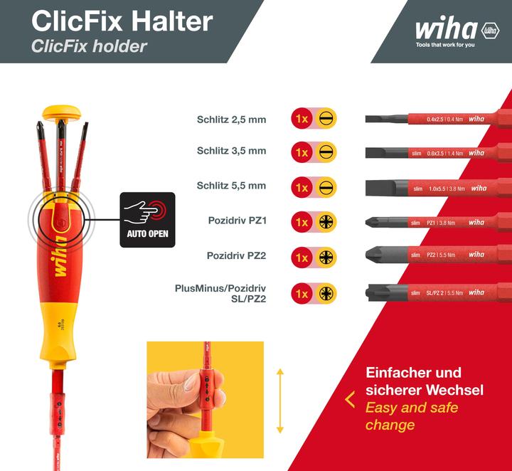 Actual product image Wiha Screwdriver (Port, Pozidriv cross recess (PZ))