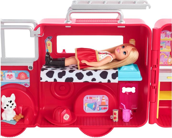 Actual product image Barbie Chelsea Fire Truck Playset, Doll and Accessories