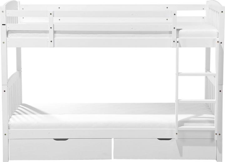 Produktbild Beliani Hochbett Holz mit Bettkasten weiss 90 x 200 cm REVIN (90 x 200 cm)