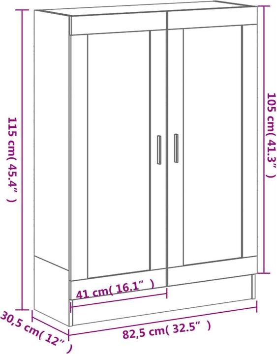 Produktbild VidaXL Vid (82.5 x 30.5 x 115 cm)
